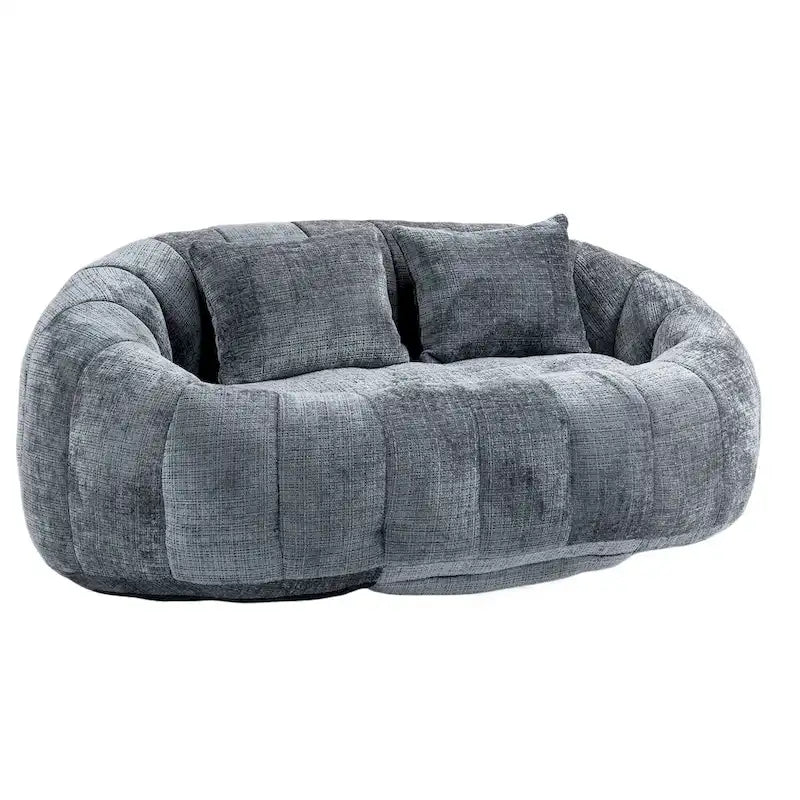 Causeuse transat en chenille gris moderne 59