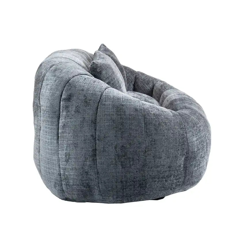 Causeuse transat en chenille gris moderne 59