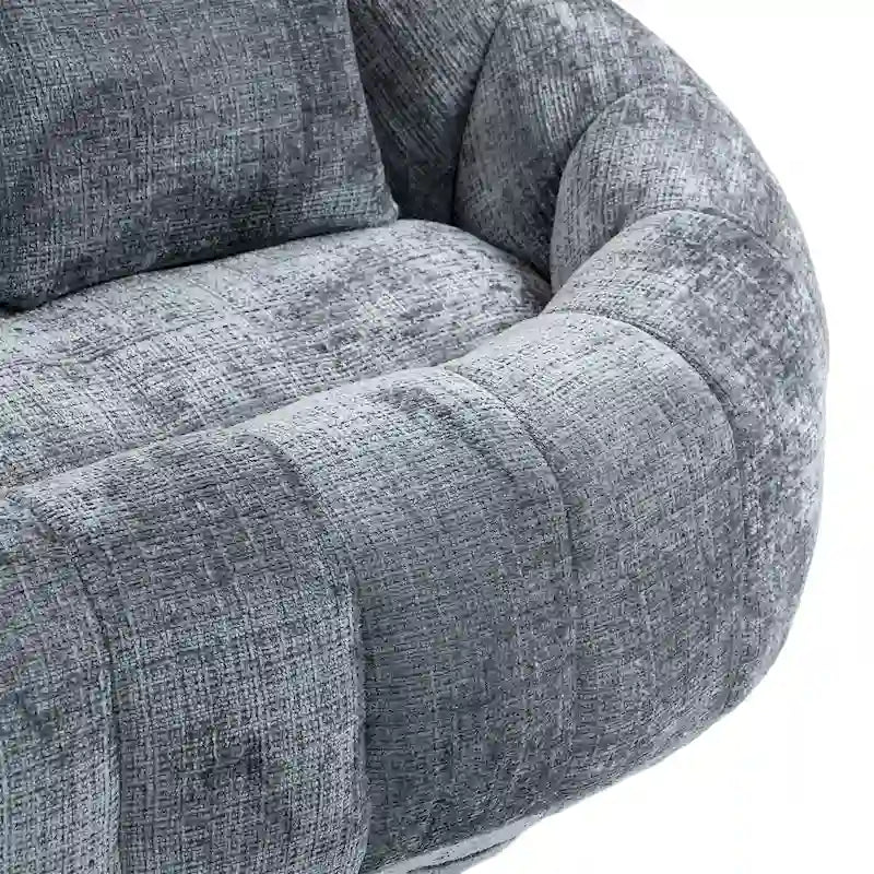 Causeuse transat en chenille gris moderne 59