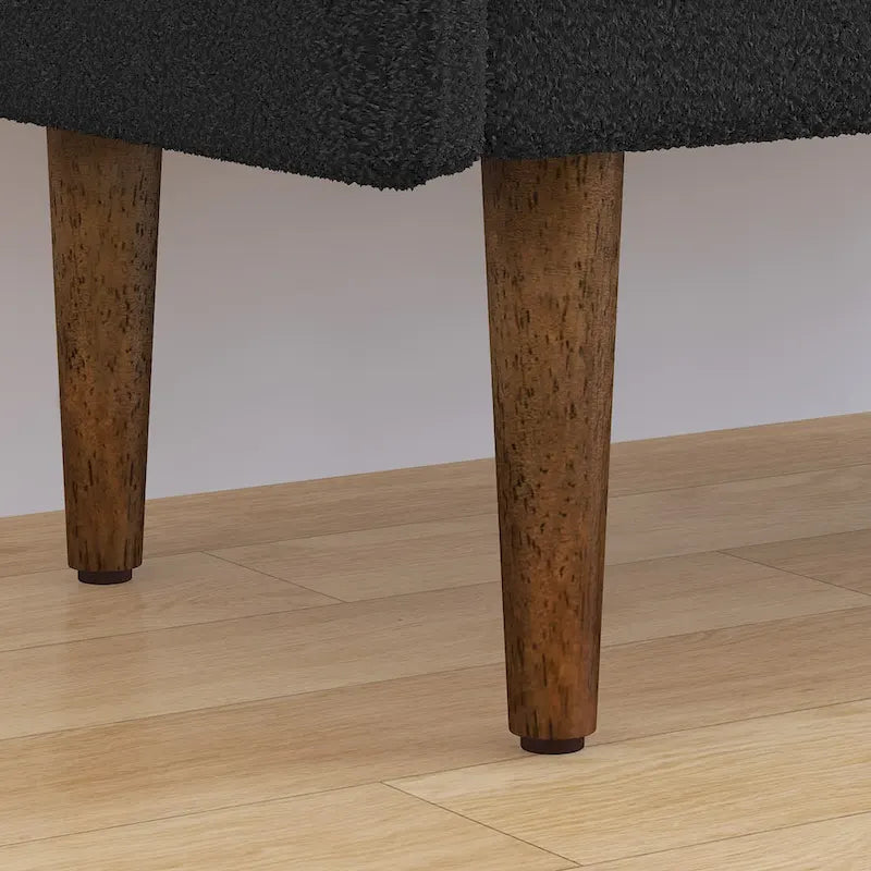 Tabouret de rangement en velours Teddy de conception moderne, Bancs de chambre
