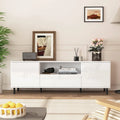 Meuble TV console moderne laqué, Meuble TV, Meuble TV avec étagères de rangement, Meuble TV pour salon, chambre à coucher