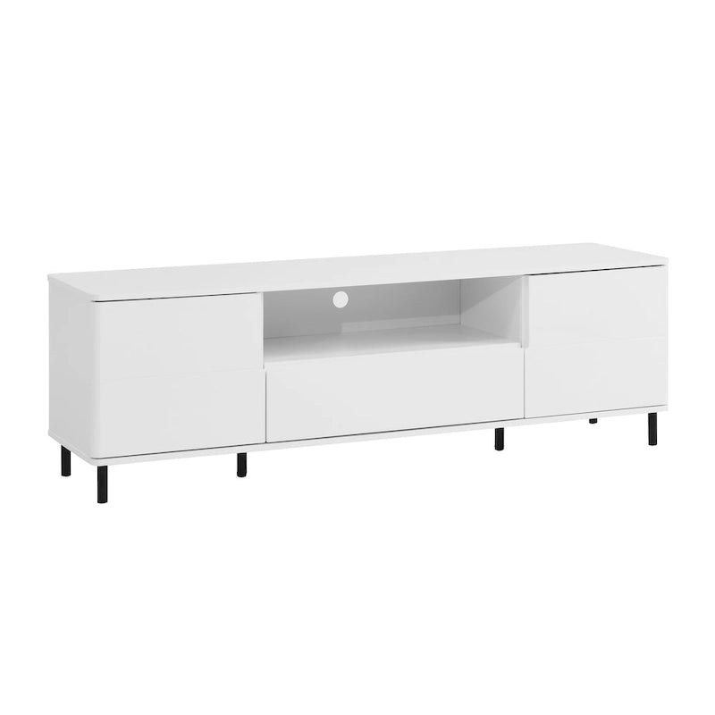 Meuble TV console moderne laqué, Meuble TV, Meuble TV avec étagères de rangement, Meuble TV pour salon, chambre à coucher