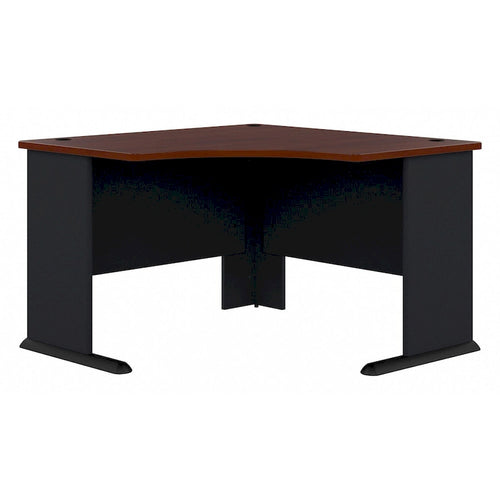 Bureau d'angle pour télétravail 48W avec surface de travail incurvée