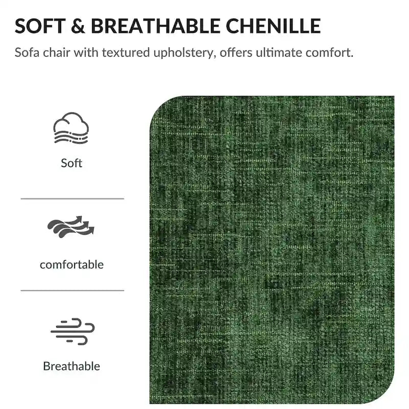 Fauteuil-lit surdimensionné en chenille avec pouf, rangement et chargement USB