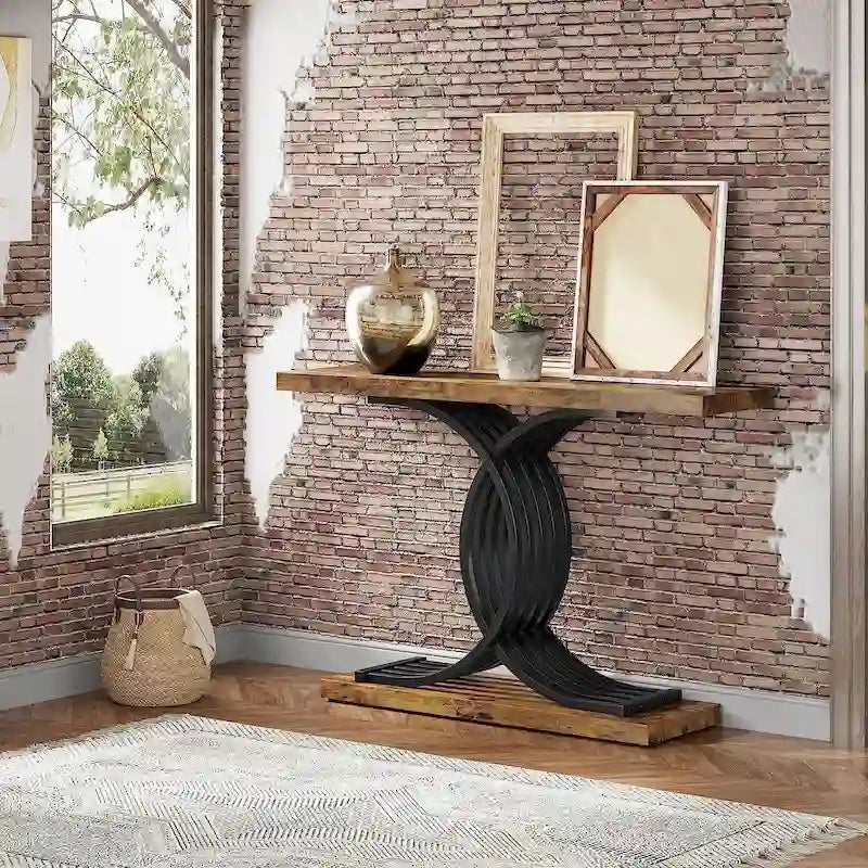 Console d'entrée avec cadre en métal