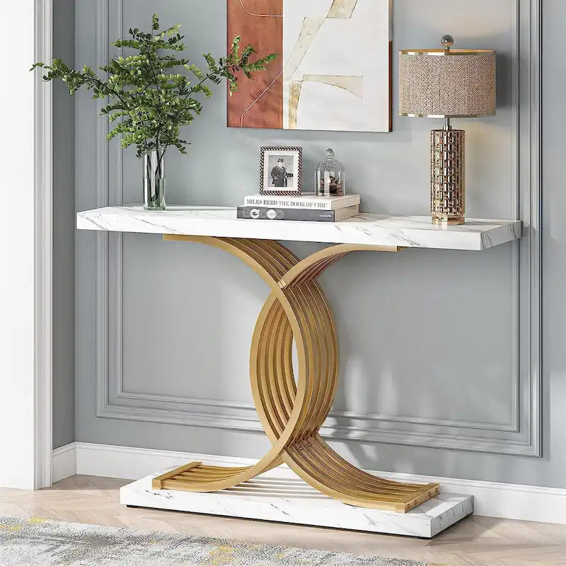 Console d'entrée avec cadre en métal