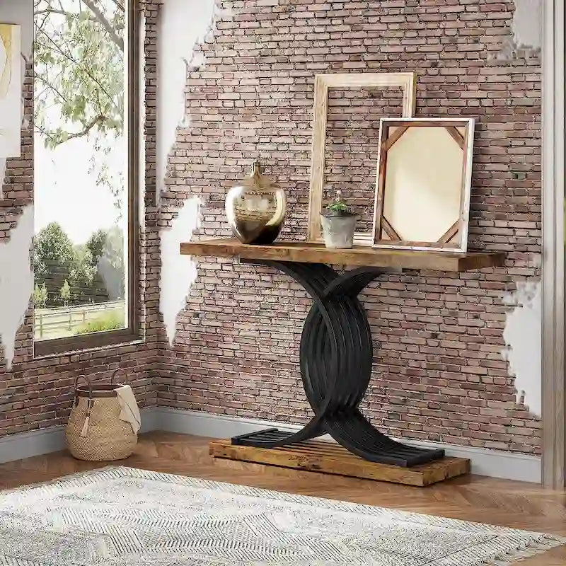 Console d'entrée avec cadre en métal