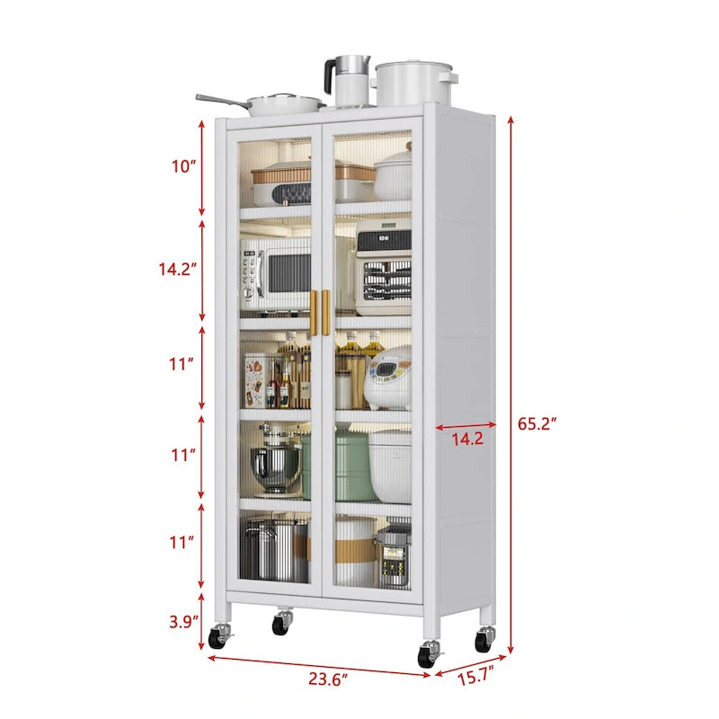 Étagère de cuisine ouverte du sol au plafond, meuble de rangement à plusieurs niveaux pour four à micro-ondes et bols domestiques (tabouret non inclus)