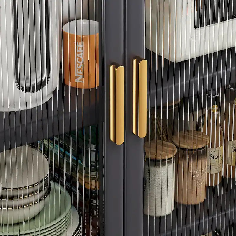Étagère de cuisine ouverte du sol au plafond, meuble de rangement à plusieurs niveaux pour four à micro-ondes et bols domestiques (tabouret non inclus)