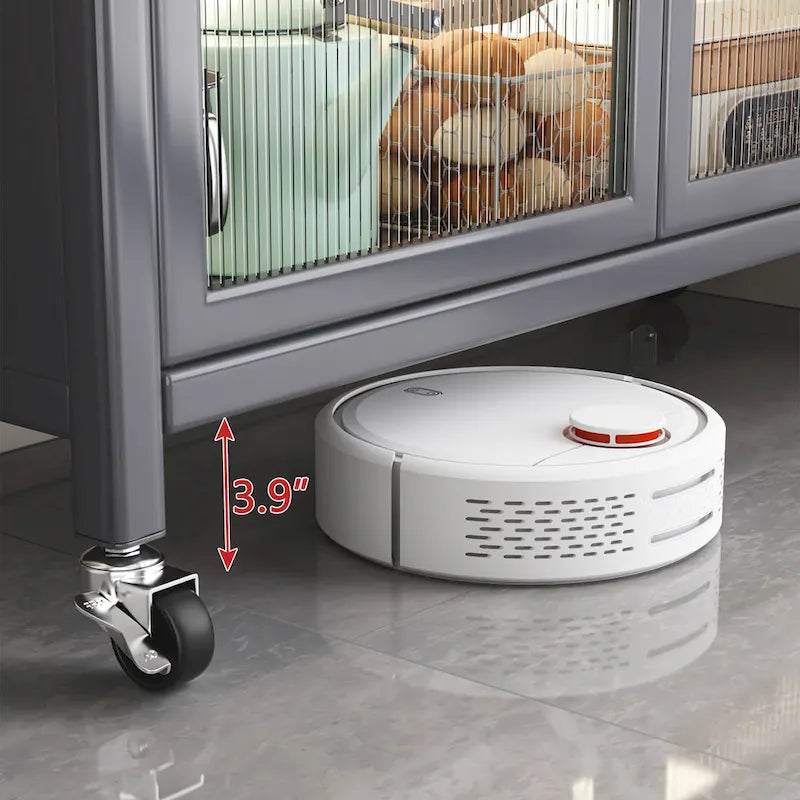 Étagère de cuisine ouverte du sol au plafond, meuble de rangement à plusieurs niveaux pour four à micro-ondes et bols domestiques (tabouret non inclus)