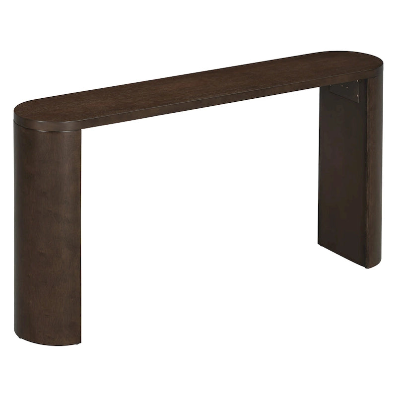 Table de porche multifonctionnelle au style moderne et simple, avec pieds semi-cylindriques