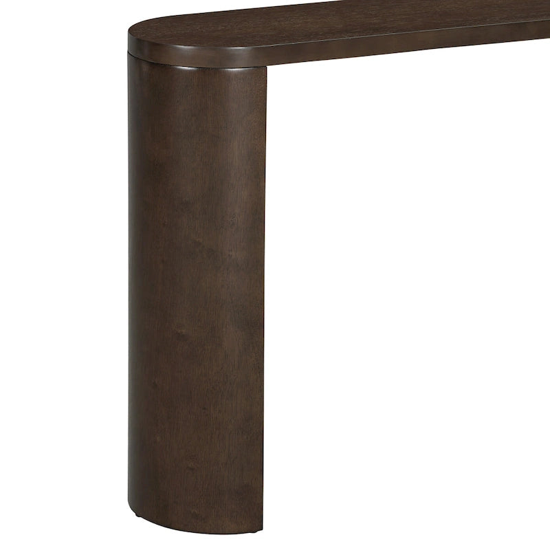 Table de porche multifonctionnelle au style moderne et simple, avec pieds semi-cylindriques