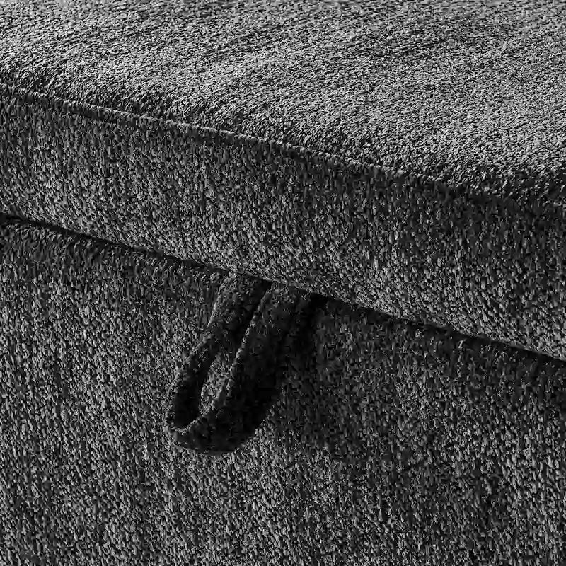 Banc de rangement ottoman ovale