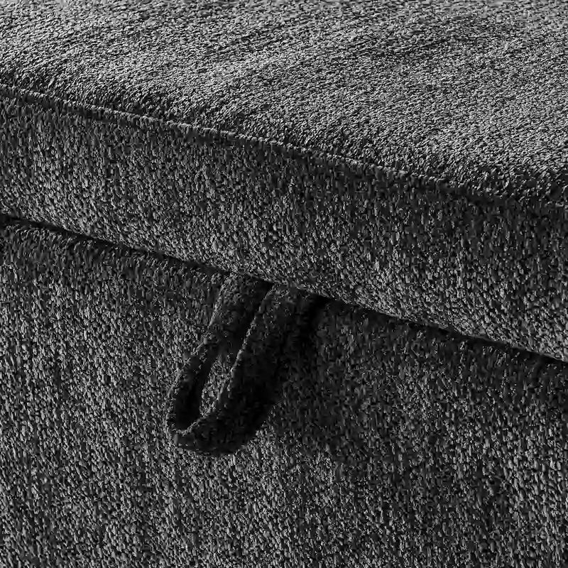 Banc de rangement ottoman ovale