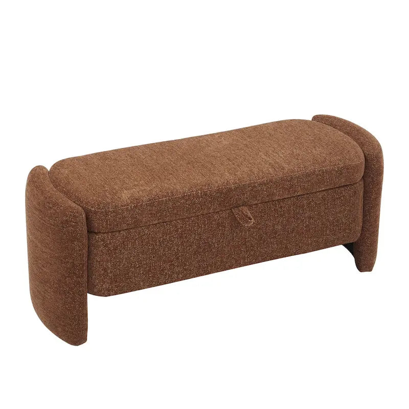 Banc de rangement ottoman ovale