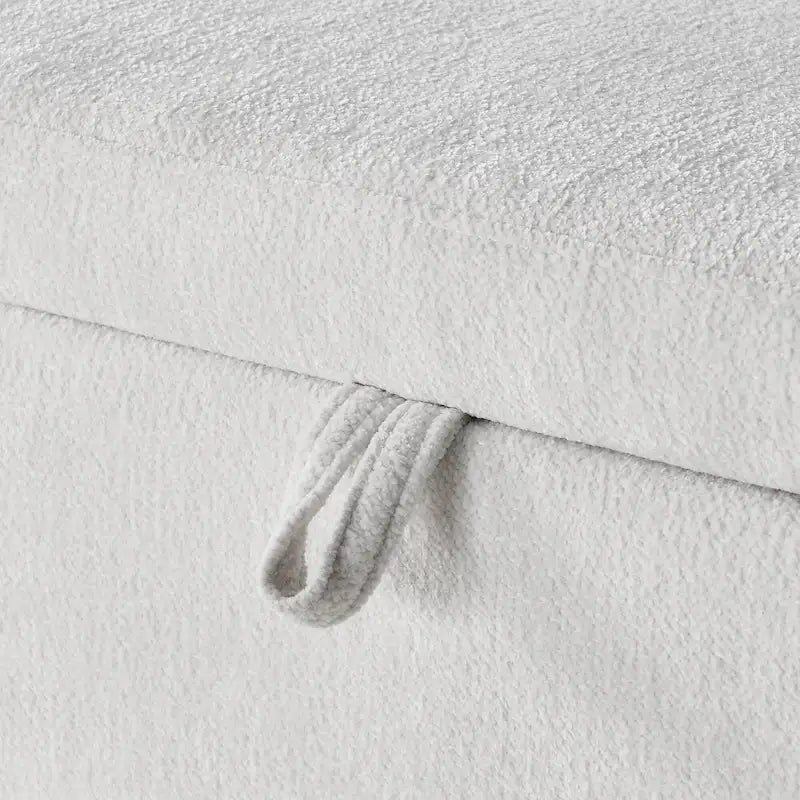 Banc de rangement ottoman ovale