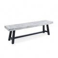 Banc de salle à manger pique-nique en bois d'acacia rectangulaire de style ferme