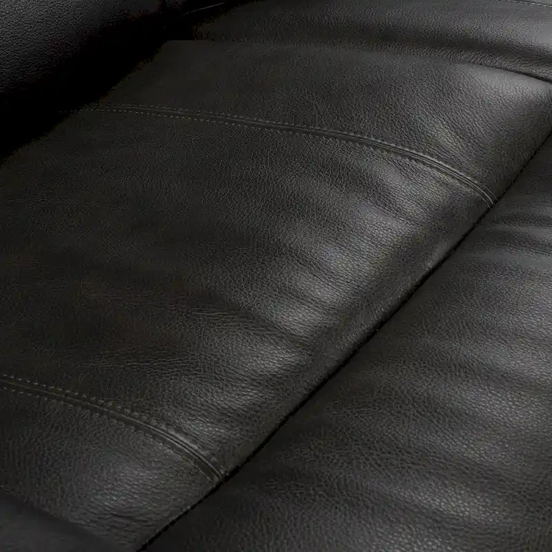 Causeuse inclinable électrique en cuir pleine fleur avec port USB et appuie-tête réglable
