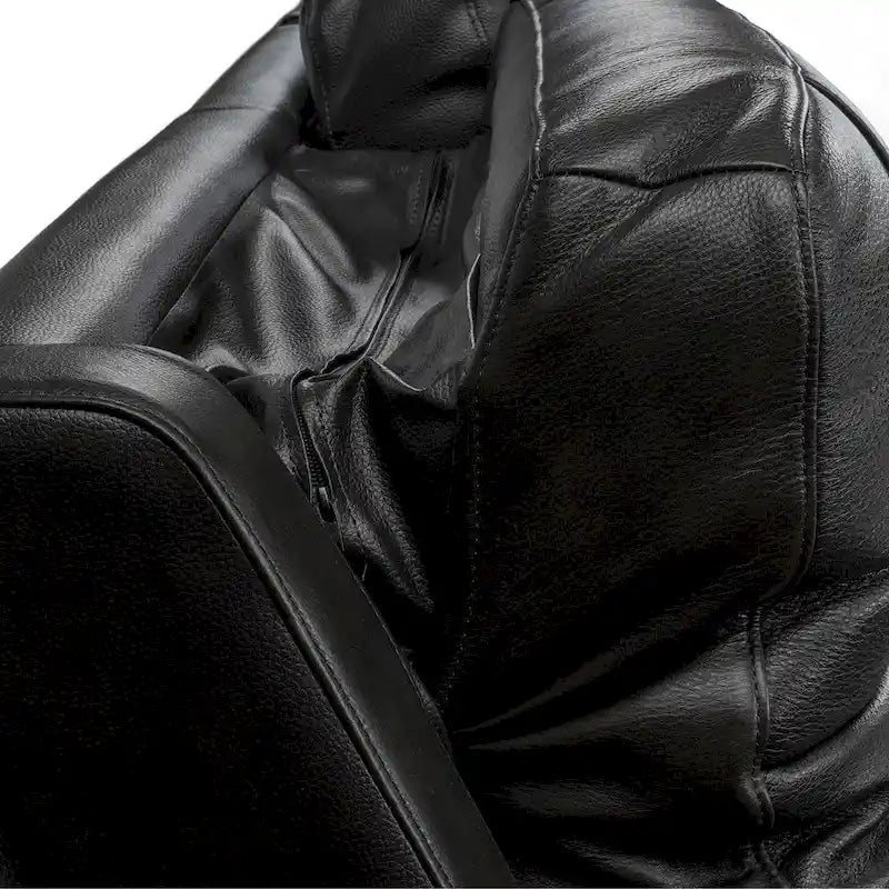 Causeuse inclinable électrique en cuir pleine fleur avec port USB et appuie-tête réglable
