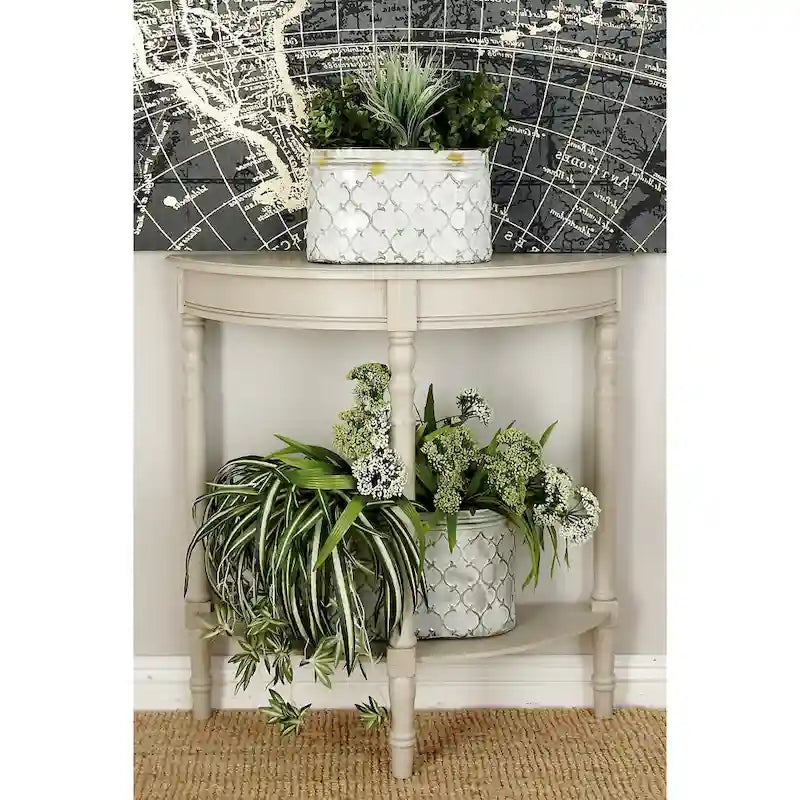 Table console d'entrée demi-lune