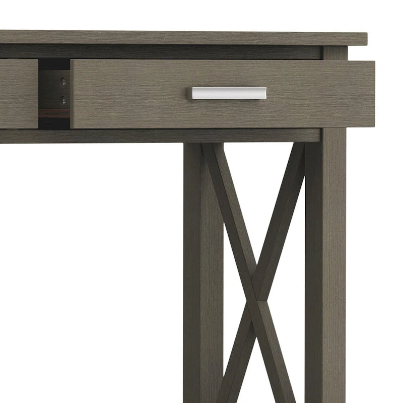 Console/table d'appoint contemporaine en bois massif de 47 pouces de large