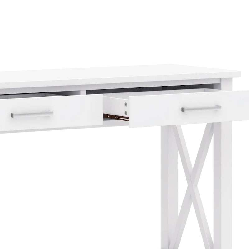 Console/table d'appoint contemporaine en bois massif de 47 pouces de large