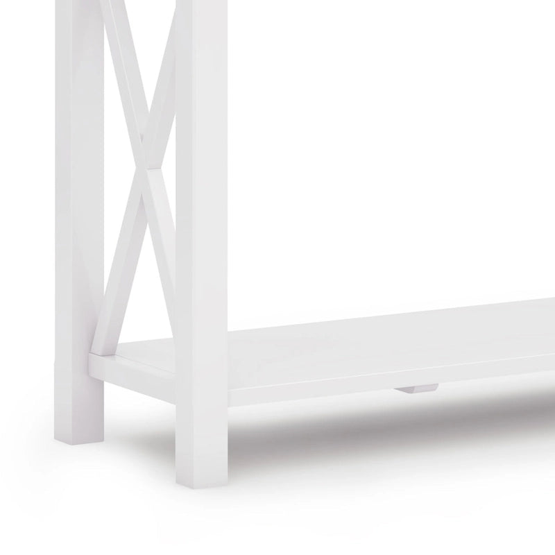 Console/table d'appoint contemporaine en bois massif de 47 pouces de large