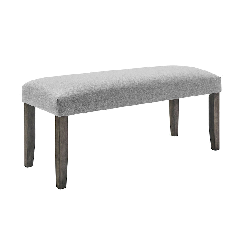 Banquette de salle à manger capitonnée avec assise en mousse à mémoire de forme - Gris vieilli