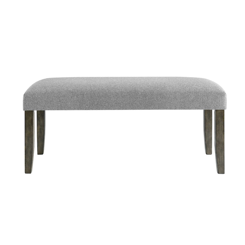Banquette de salle à manger capitonnée avec assise en mousse à mémoire de forme - Gris vieilli