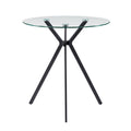 Table de bistrot avec plateau en verre pour petits espaces