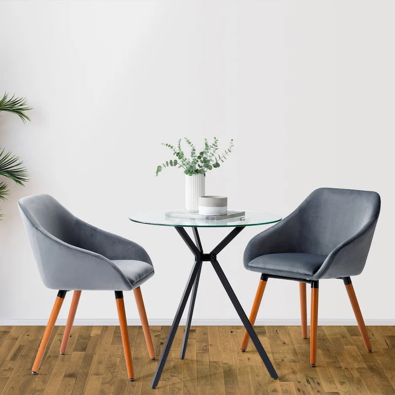 Eliana Glass Top Bistro Table