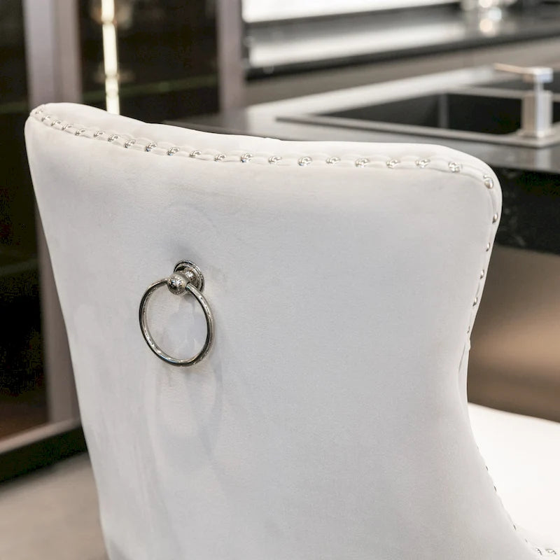 Tabourets de bar en velours