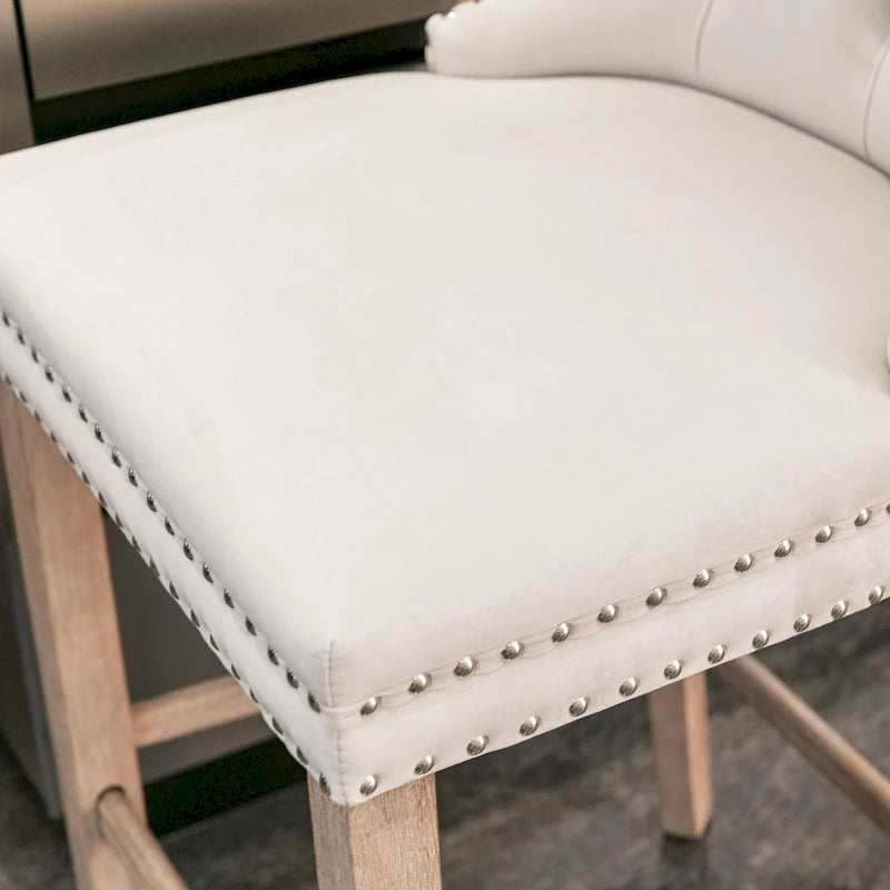 Tabourets de bar en velours
