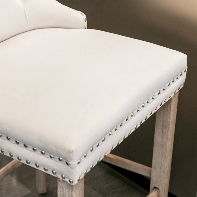 Tabourets de bar en velours