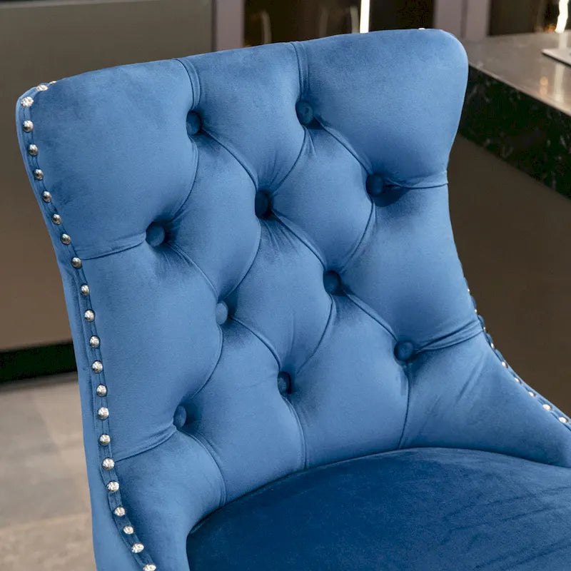 Tabourets de bar en velours