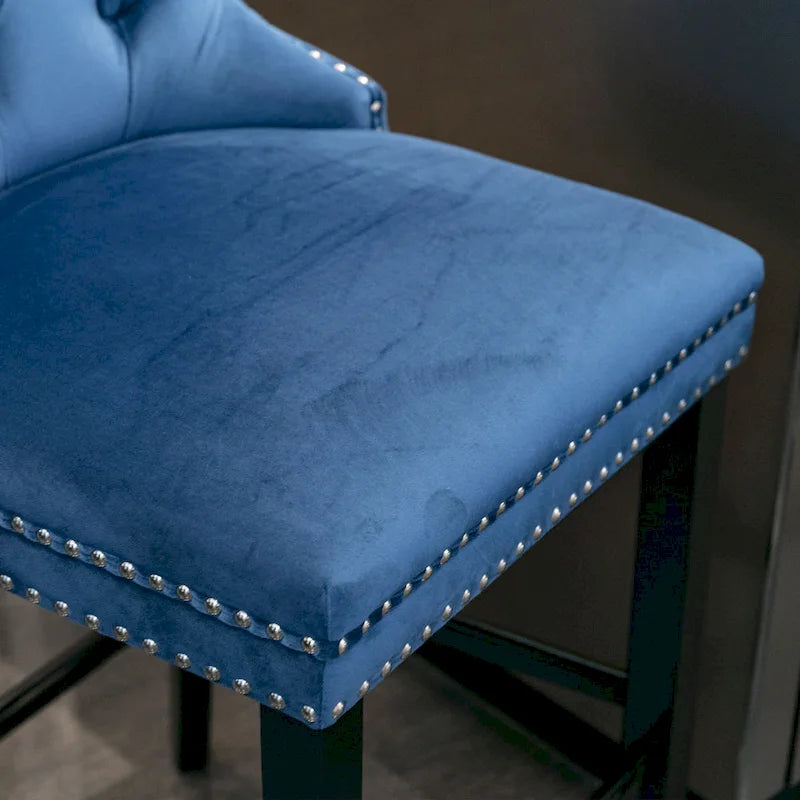 Tabourets de bar en velours