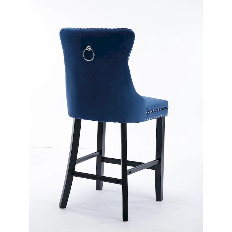 Tabourets de bar en velours