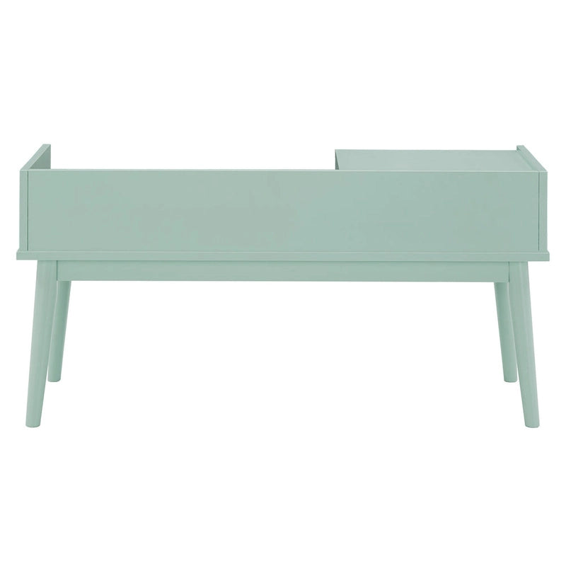 Banc d'entrée capitonné Mid-Century avec 1 tiroir
