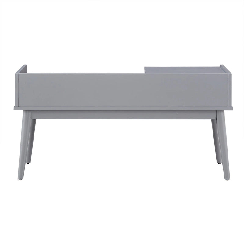 Banc d'entrée capitonné Mid-Century avec 1 tiroir
