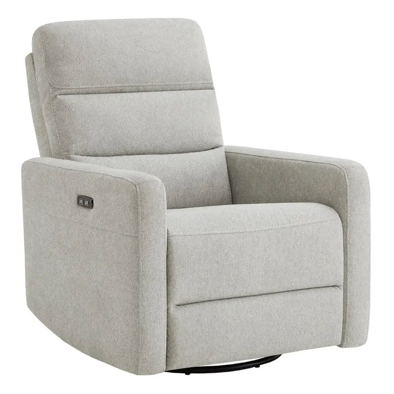 Fauteuil inclinable pivotant motorisé avec appuie-tête et ports de chargement USB