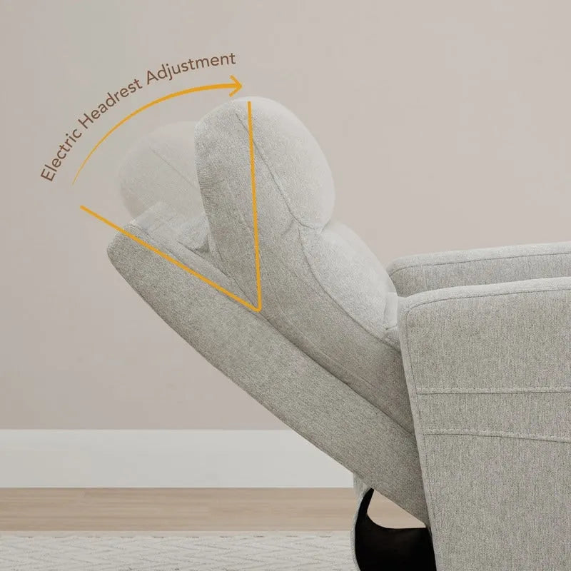 Fauteuil inclinable pivotant motorisé avec appuie-tête et ports de chargement USB