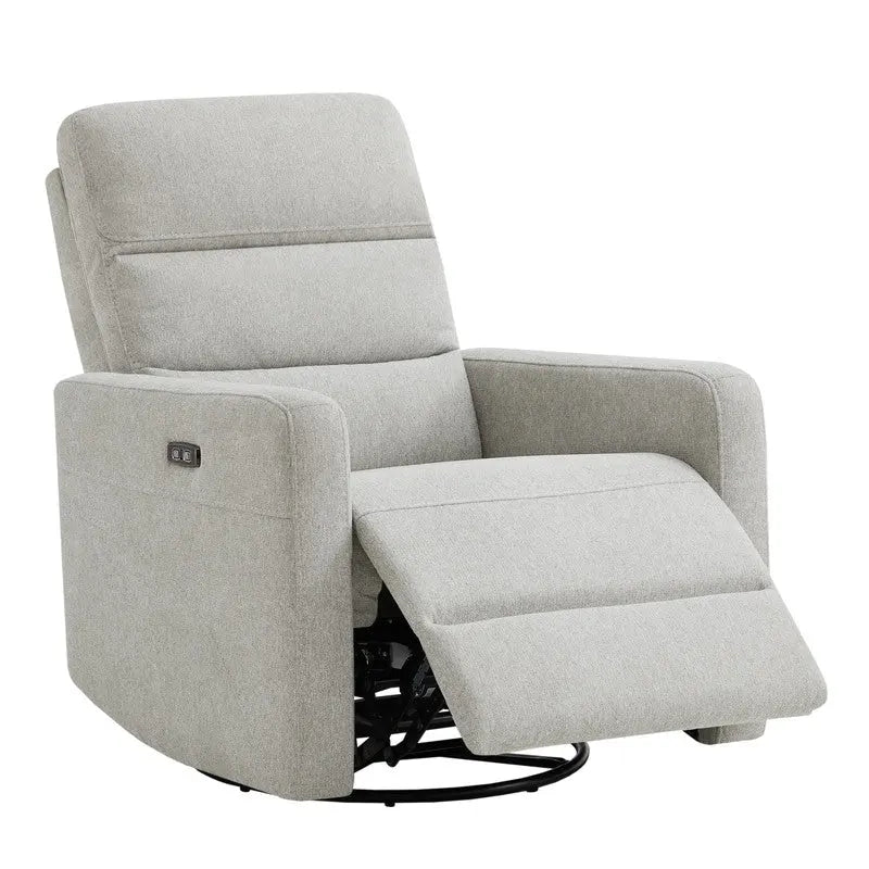 Fauteuil inclinable pivotant motorisé avec appuie-tête et ports de chargement USB