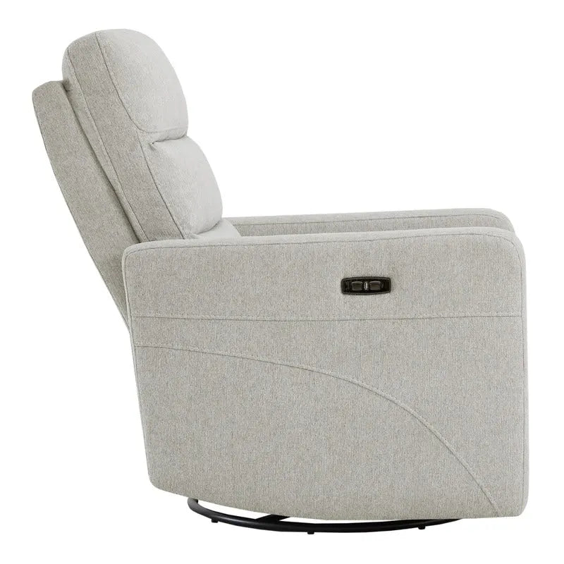 Fauteuil inclinable pivotant motorisé avec appuie-tête et ports de chargement USB