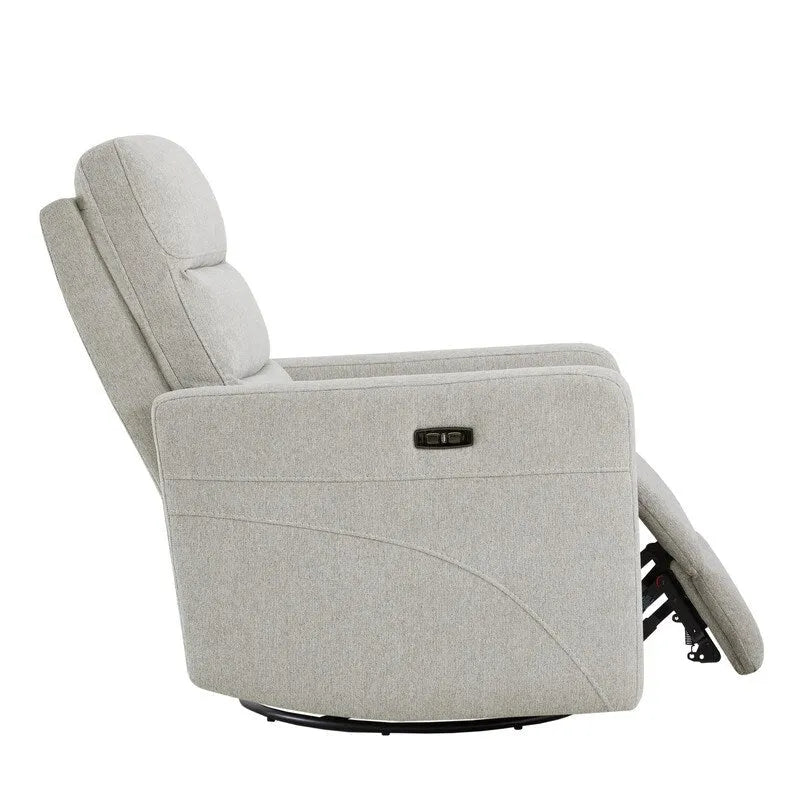 Fauteuil inclinable pivotant motorisé avec appuie-tête et ports de chargement USB