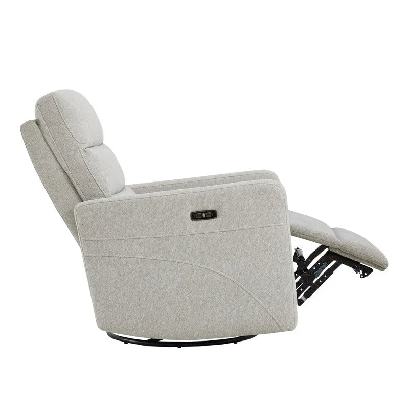 Fauteuil inclinable pivotant motorisé avec appuie-tête et ports de chargement USB