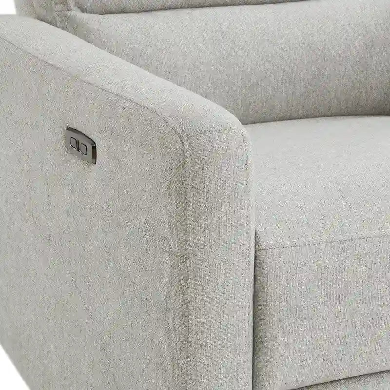 Fauteuil inclinable pivotant motorisé avec appuie-tête et ports de chargement USB