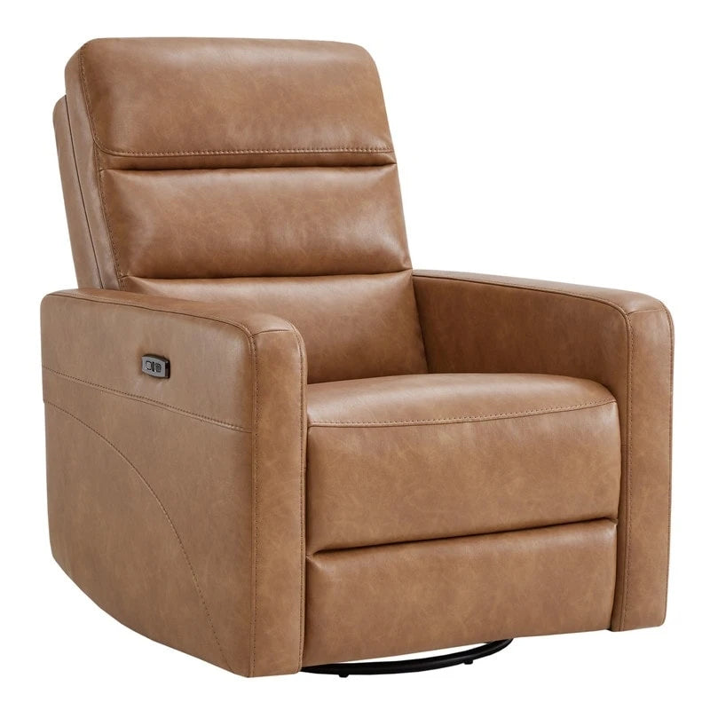 Fauteuil inclinable pivotant motorisé avec appuie-tête et ports de chargement USB
