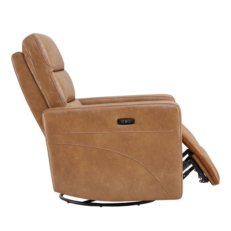 Fauteuil inclinable pivotant motorisé avec appuie-tête et ports de chargement USB