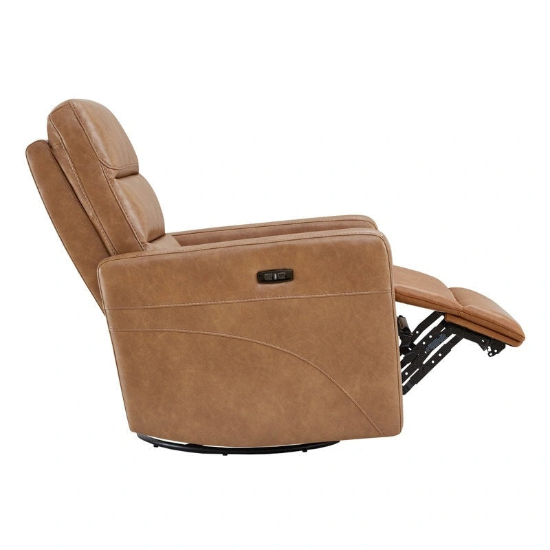 Fauteuil inclinable pivotant motorisé avec appuie-tête et ports de chargement USB