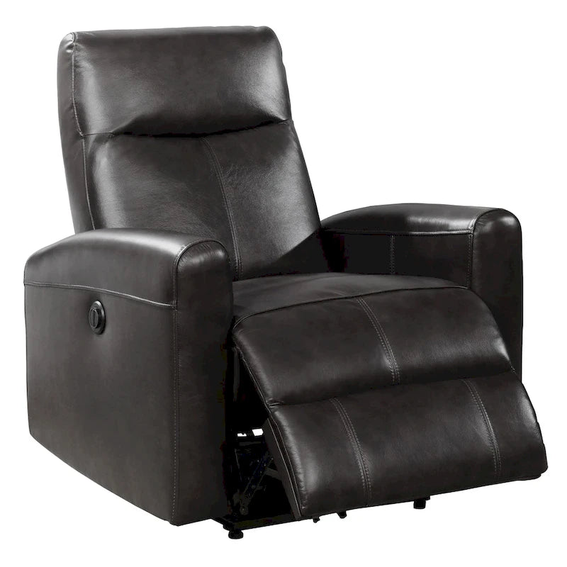 Fauteuil inclinable électrique contemporain en cuir avec massage lombaire